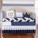 Ver imagem 1 de Kit Berço Trança Completo Urso Teddy Azul Marinho 12 Peças
