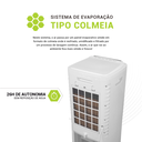 Ver imagem 3 de Climatizador Ar Frio 4 em 1 Controle Umidificador 8 Litros 127V Ventilador 3 Velocidades Filtra