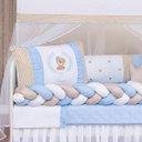 Ver imagem 2 de Kit Berço Menino 12 Peças Com Lençol Extra E Saia Ted Claro