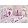 Kit Berço Menina Trança Balão 11 Peças - Rosa Claro E Cinza - 3