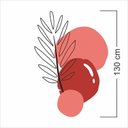 Ver imagem 4 de Adesivo Floral Boho Vermelho Estilo Nórdico 130x90 Minimalista Mod.02