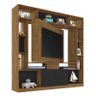 Estante Home Divisor de Ambientes Duo para TV até 50” Freijó/Preto Velluto - PR Móveis - 3