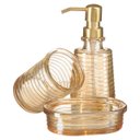 Ver imagem 5 de Kit Lavabo Bandeja Luxo Vidro Banheiro Dispenser Líquido Pia