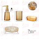 Ver imagem 3 de Kit Lavabo Bandeja Luxo Vidro Banheiro Dispenser Líquido Pia