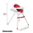 Ver imagem 4 de Cadeirão Booster Alimentação 4 em 1 Lily Vermelho Baby Style
