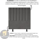 Ver imagem 5 de Cabeceira Estofada de Cama Casal King 195 Cm Mavie Corino:cinza