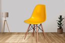 Ver imagem 3 de Kit 4 Cadeiras Charles Eames Eiffel Amarelo Polipropileno Cozinha Sala de Estar Jantar Mesa Jantar