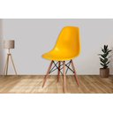 Ver imagem 3 de Kit 4 Cadeiras Charles Eames Eiffel Amarelo Polipropileno Cozinha Sala de Estar Jantar Mesa Jantar