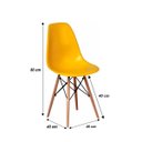 Ver mais imagens de Kit 4 Cadeiras Charles Eames Eiffel Amarelo Polipropileno Cozinha Sala de Estar Jantar Mesa Jantar