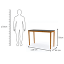 Ver imagem 5 de Aparador NOAH grande MDF Cinza e Madeira 119x75x44 Donna 0204AAG03