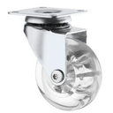 Ver imagem 3 de Kit 2 Rodizio Giratorio 2 Polegadas com Placa sem Freio Pu Transparente