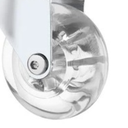 Ver imagem 4 de Kit 2 Rodizio Giratorio 2 Polegadas com Placa sem Freio Pu Transparente