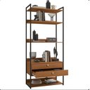 Ver imagem 3 de Armário/estante Maior Li049 Kappesberg 2 Gaveta Canela/preto