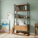 Ver imagem 2 de Armário/estante Maior Li049 Kappesberg 2 Gaveta Canela/preto