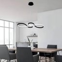 Ver imagem 5 de Lustre Pendente Moderno 75cm Led 47w 3 Cores de Luz Bivolt Preto