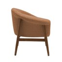 Ver imagem 4 de Poltrona Decorativa Yumi Base Madeira Braço Direito Bouclé Terracota - Nexta Casa