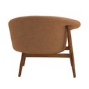 Ver imagem 5 de Poltrona Decorativa Yumi Base Madeira Braço Direito Bouclé Terracota - Nexta Casa