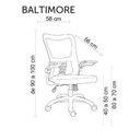Ver imagem 3 de Kit 8 Cadeiras de Escritório Diretor Baltimore com Sistema Relax Preto Rivatti