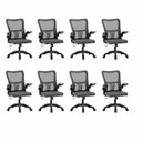 Ver imagem 1 de Kit 8 Cadeiras de Escritório Diretor Baltimore com Sistema Relax Preto Rivatti