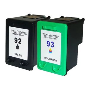 Kit Cartucho de Tinta Compatível 92 e 93 para HP PSC1510 C3180 C3100 D4100 1507 5440 2570 1510 3180 