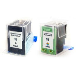 Kit Cartucho de Tinta Compatível 92 e 93 para HP PSC1510 C3180 C3100 D4100 1507 5440 2570 1510 3180  - 3
