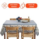 Ver imagem 4 de Toalha de Mesa Quadrada 4 Lugares Lepper Pop 1,40x1,40m Algodão Poliéster Floral Azul Oriente