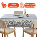 Ver imagem 5 de Toalha de Mesa Quadrada 4 Lugares Lepper Pop 1,40x1,40m Algodão Poliéster Floral Azul Oriente