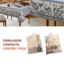Ver imagem 6 de Toalha de Mesa Quadrada 4 Lugares Lepper Pop 1,40x1,40m Algodão Poliéster Floral Azul Oriente