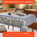 Ver imagem 3 de Toalha de Mesa Quadrada 4 Lugares Lepper Pop 1,40x1,40m Algodão Poliéster Floral Azul Oriente