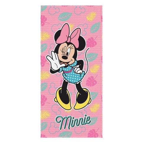 Toalha Aveludada Estampada Minnie 70cm x 1,40 M com 1 Peca sem Emb.