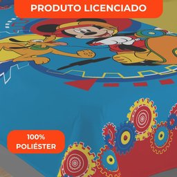 Jogo de Cama Infantil Lepper Mickey Solteiro 2 Peças Estampado Azul - 7