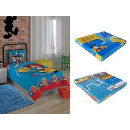 Jogo de Cama Infantil Lepper Mickey Solteiro 2 Peças Estampado Azul - 6