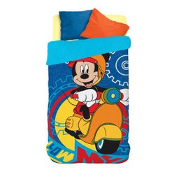 COBERDROM FLEECE DUPLA FACE SOLTEIRO ESTAMPADO MICKEY 1,55 M X 2,20 M COM 1 PECA - PRODUTO IMPORTADO - 1