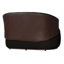 Ver imagem 2 de Namoradeira Poltrona 2 Lugares Bia Composê Veludo com Corino Cor:preto