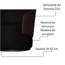 Ver imagem 5 de Namoradeira Poltrona 2 Lugares Bia Composê Veludo com Corino Cor:preto