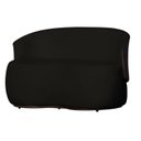 Ver imagem 1 de Namoradeira Poltrona 2 Lugares Bia Composê Veludo com Corino Cor:preto
