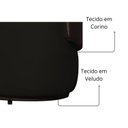 Ver imagem 4 de Namoradeira Poltrona 2 Lugares Bia Composê Veludo com Corino Cor:preto