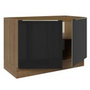 Ver imagem 6 de Balcão Gabinete de Pia Madesa Lux 120 cm 2 Portas (Sem Tampo) Rustic/Preto