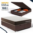 Ver imagem 6 de Cama Box Baú Queen com Colchão de Espuma D33 Double Comfort 158x198x62cm