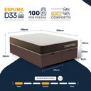 Ver imagem 2 de Cama Box Baú Queen com Colchão de Espuma D33 Double Comfort 158x198x62cm