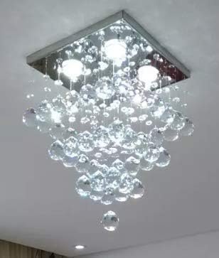 Lustre para Sala, Quarto, Cozinha, Sala de Janta em Cristal K9 Base 30x30:30cm - 3