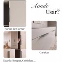 Ver imagem 5 de Kit 5 Puxador Porta Gavat Móveis Cozinha Drop Alúminio 200mm - Titanio