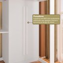 Ver mais imagens de Cama Alta Office Adulto com Escrivaninha e Roupeiro Vivace Branco