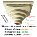 Ver imagem 6 de Ralo Aluminio Modelo 15x15 Reta com Dupla Tela e Coletor Bege Saída Adapt de 40mm até 100mm