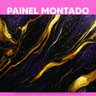 Papel de Parede Painel 3D Mármore Preto Amarelo Roxo 4M Revestimento Auto Colante Marmorizado - 3