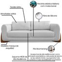 Ver mais imagens de Sofa Jolie 2 Lugares 160cm Pes Boomerang Linho 211 Grigio Ezz Grigio
