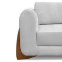 Ver imagem 3 de Sofa Jolie 2 Lugares 160cm Pes Boomerang Linho 211 Grigio Ezz Grigio