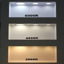 Ver imagem 4 de Perfil Embutir Alumínio Preto 30.5x9.3mm 1 Metro + 2 Metros Fita 120 LEDS/Metro 6000K + Fonte 2A