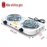 Fogão Elétrico 2 Bocas Portátil Espiral 2000w Fogareiro 220v - 2