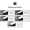 Ver imagem 2 de Perfil Embutir Alumínio Preto 66x13mm 1 Metro + 2 Metros Fita 120 Leds/metro 3000k + Fonte 2a
